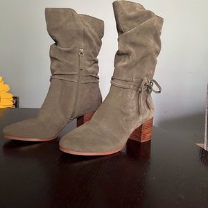 Olive Green slouch mid calf boots by Violet and Red Olive green 8.5